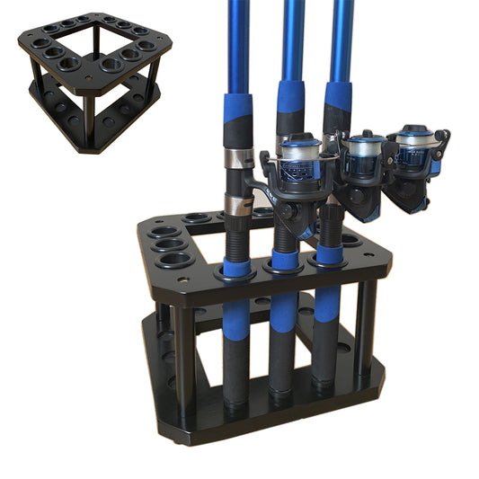 Solid Wood Fishing Rod Holder – Store & Display Up to 12 Rods (Rack Only)